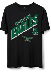 Junk Food Clothing Philadelphia Eagles Black NFL SLANT Short Sleeve T Shirt