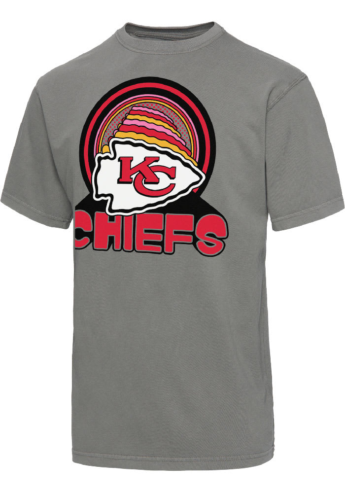 Junk Food Clothing Kansas City Chiefs Grey INFINITE VIBES Short Sleeve T Shirt