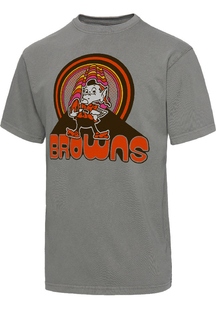 Junk Food Clothing Cleveland Browns Grey INFINITE VIBES Short Sleeve T Shirt