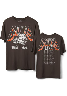 Junk Food Clothing Cleveland Browns Brown Concert Short Sleeve T Shirt