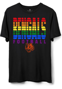 Junk Food Clothing Cincinnati Bengals Black Rainbow Short Sleeve T Shirt
