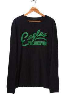 Junk Food Clothing Philadelphia Eagles Black Thermal Long Sleeve Fashion T Shirt