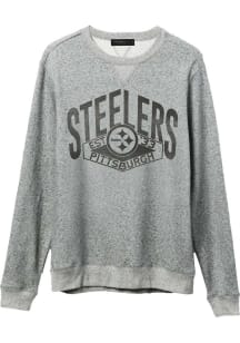 Junk Food Clothing Pittsburgh Steelers Mens Grey Formation Fleece Long Sleeve Crew Sweatshirt