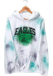 Junk Food Clothing Philadelphia Eagles Mens White Flea Market Tie-Dye Fashion Hood