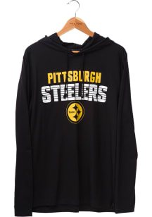 Junk Food Clothing Pittsburgh Steelers Mens Black Lightweight Long Sleeve Hoodie
