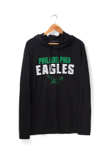 Junk Food Clothing Philadelphia Eagles Mens Black Lightweight Long Sleeve Hoodie