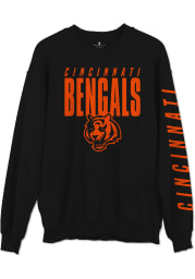 Junk Food Clothing Cincinnati Bengals Mens Black NFL STANDARD Long Sleeve Crew Sweatshirt