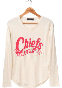 Junk Food Clothing Kansas City Chiefs Womens Oatmeal Thermal LS Tee