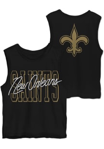 Junk Food Clothing New Orleans Saints Womens Black Timeout Tank Top