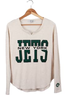 Junk Food Clothing New York Jets Womens Oatmeal Sunday Thermal LS Tee