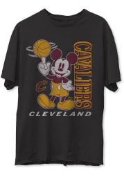 Junk Food Clothing Cleveland Cavaliers Black Mickey Short Sleeve Fashion T Shirt