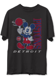 Junk Food Clothing Detroit Pistons Black Mickey Short Sleeve Fashion T Shirt