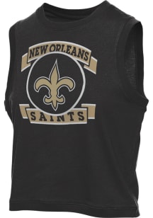 Junk Food Clothing New Orleans Saints Womens Black Muscle Tank Top