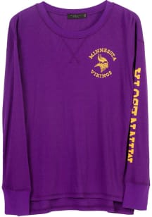Junk Food Clothing Minnesota Vikings Womens Purple Timeout LS Tee