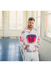 Junk Food Clothing Detroit Pistons Mens Blue Tie Dye PO Fashion Hood