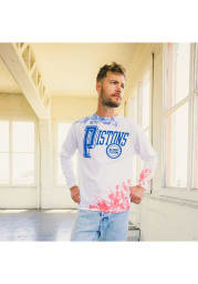 Junk Food Clothing Detroit Pistons Blue Tie Dye Long Sleeve Fashion T Shirt