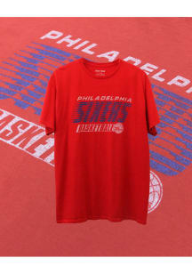 Junk Food Clothing Philadelphia 76ers Red Timeout Short Sleeve Fashion T Shirt