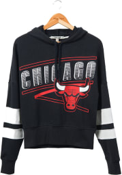 Junk Food Clothing Chicago Bulls Womens Black Sideline Hooded Sweatshirt