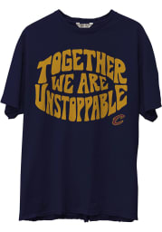Junk Food Clothing Cleveland Cavaliers Navy Blue Positive Energy Short Sleeve Fashion T Shirt