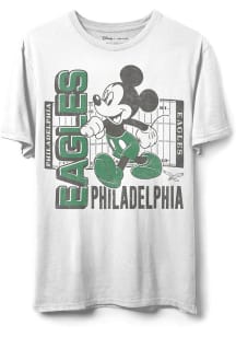 Junk Food Clothing Philadelphia Eagles White Mickey Field Short Sleeve T Shirt