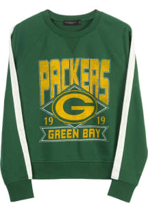 Junk Food Clothing Green Bay Packers Womens Green Overtime Crew Sweatshirt