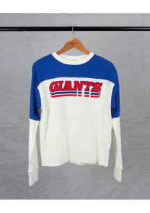 Junk Food Clothing New York Giants Womens White Comeback Crew Sweatshirt