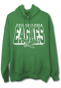 Junk Food Clothing Philadelphia Eagles Mens Kelly Green Play Action Flea Market Long Sleeve Hood..
