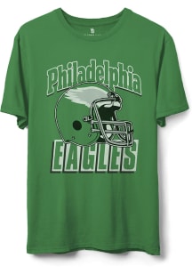 Junk Food Clothing Philadelphia Eagles Kelly Green Throwback Helmet Flea Market Short Sleeve T S..