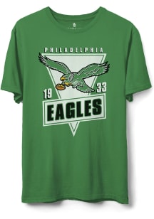 Junk Food Clothing Philadelphia Eagles Kelly Green Throwback Flea Market Short Sleeve T Shirt