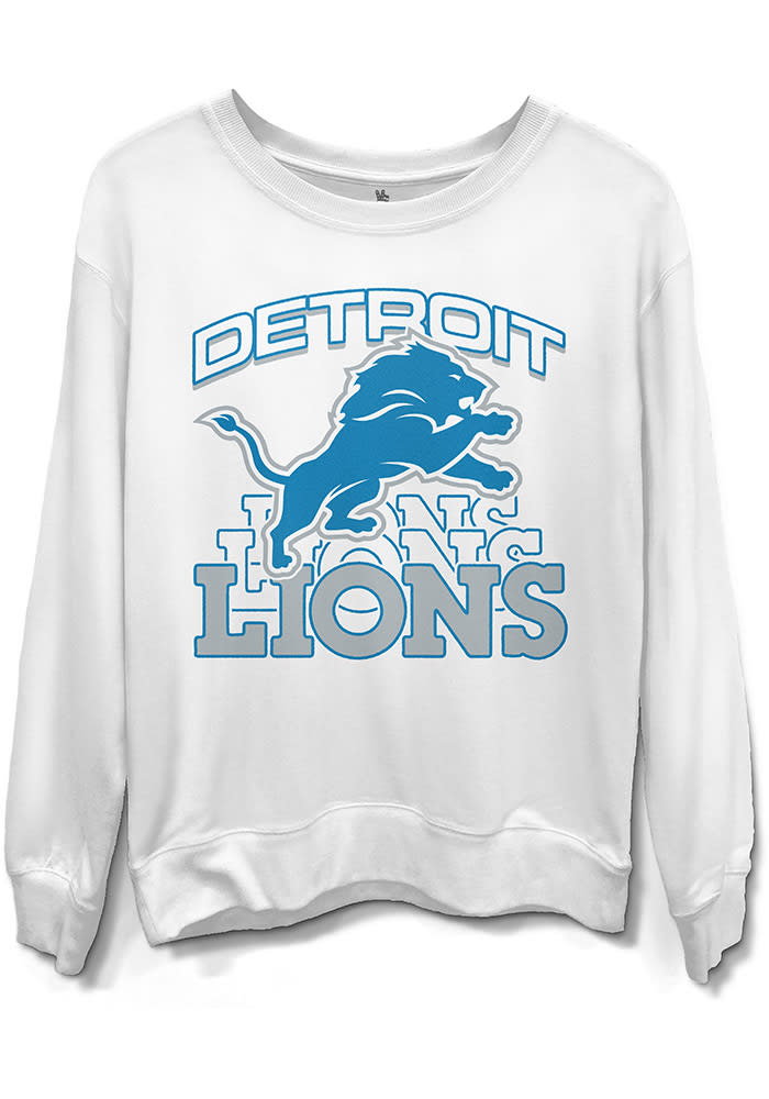 Junk Food Clothing Detroit Lions Womens Black Overtime Crew Sweatshirt