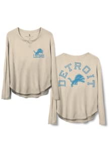 Junk Food Clothing Detroit Lions Womens Oatmeal Thermal LS Tee
