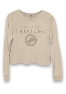Junk Food Clothing Detroit Lions Womens  Cropped LS Tee