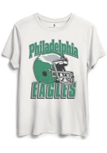 Junk Food Clothing Philadelphia Eagles Womens White Girlfriend Short Sleeve T-Shirt