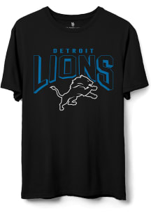Junk Food Clothing Detroit Lions Black Bold Logo Flea Market Short Sleeve T Shirt