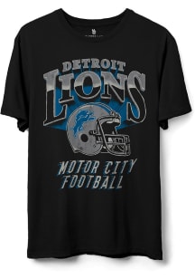 Junk Food Clothing Detroit Lions Black Hall of Fame Helmet Fleamarket Short Sleeve T Shirt