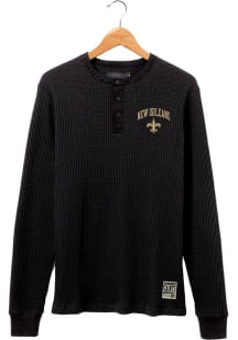 Junk Food Clothing New Orleans Saints Black Classic Thermal Long Sleeve T Shirt