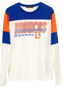 Junk Food Clothing Denver Broncos Blue Zone Blitz Long Sleeve Fashion T Shirt