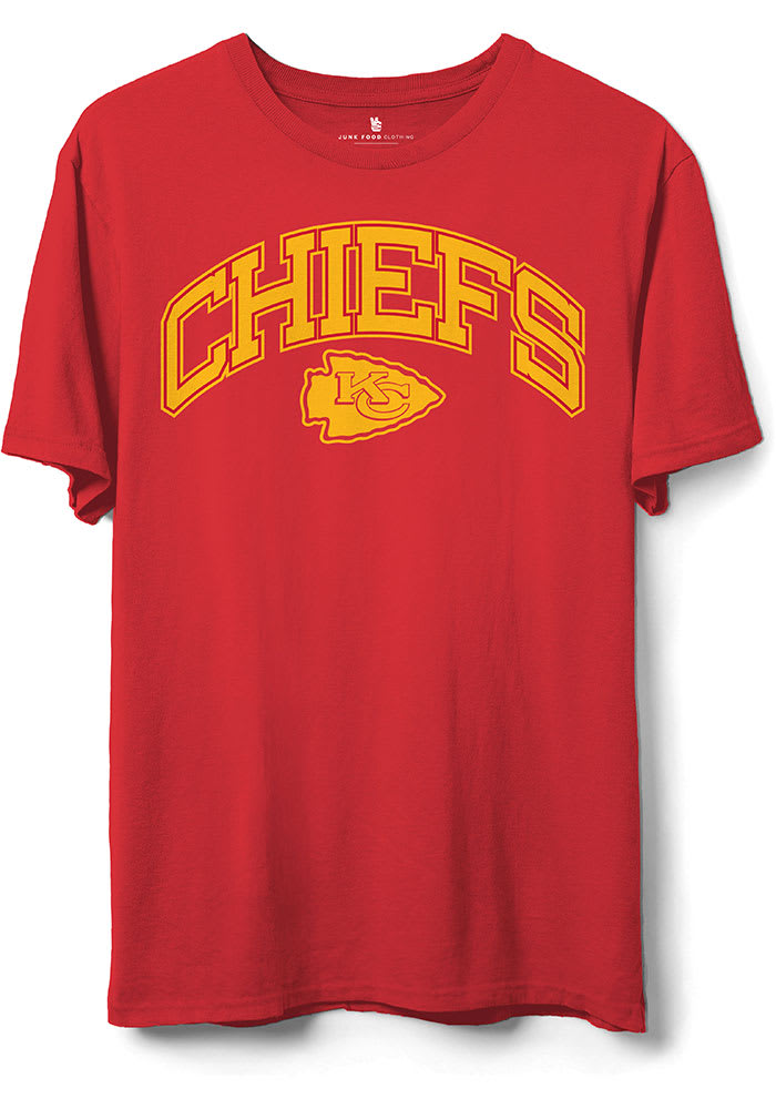 Junk Food Clothing Kansas City Chiefs Red Arch Name Short Sleeve T Shirt