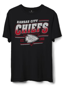 Junk Food Clothing Kansas City Chiefs Black TRIANGLE Short Sleeve T Shirt
