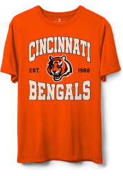 Junk Food Clothing Cincinnati Bengals Orange NAME AND LOGO Short Sleeve T Shirt
