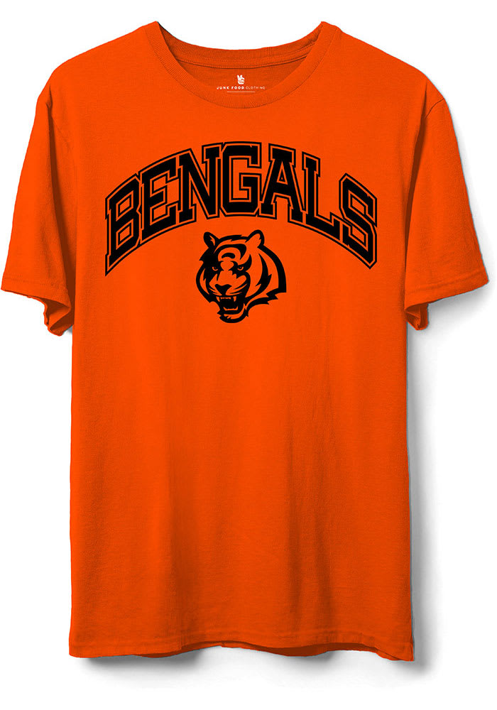 Junk Food Clothing Cincinnati Bengals Orange Arch Name Short Sleeve T Shirt, Orange, 100% Cotton, Size XL, Rally House