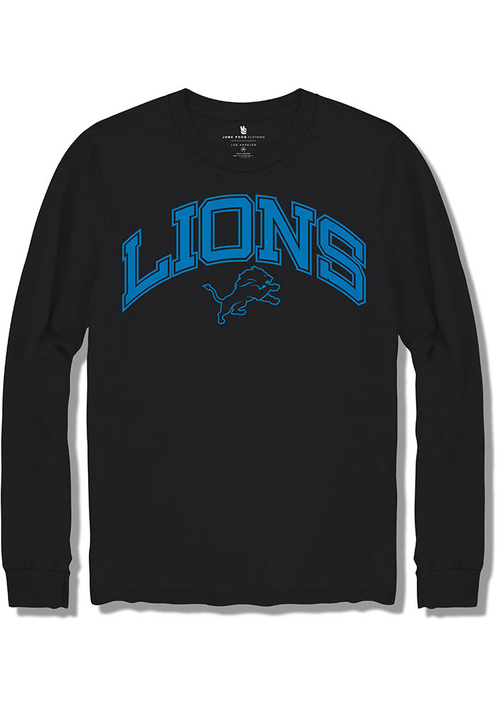 Junk Food Clothing Detroit Lions Black Arch Name Long Sleeve T Shirt