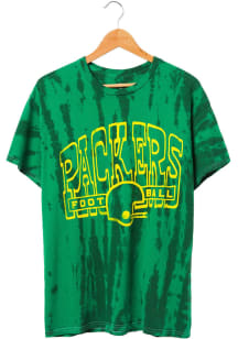 Junk Food Clothing Green Bay Packers Green TIE DYE Short Sleeve Fashion T Shirt