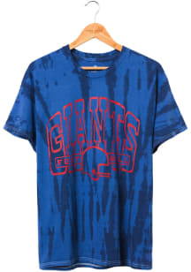 Junk Food Clothing New York Giants Blue TIE DYE Short Sleeve Fashion T Shirt