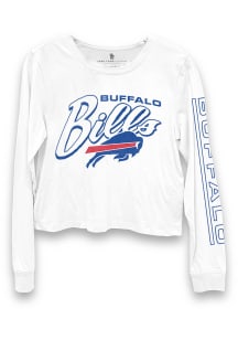 Junk Food Clothing Buffalo Bills Womens White Touchdown LS Tee