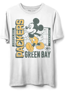 Junk Food Clothing Green Bay Packers White Mickey Field Short Sleeve T Shirt