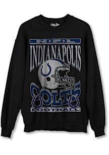 Junk Food Clothing Indianapolis Colts Mens Black Flea Market Long Sleeve Crew Sweatshirt
