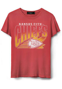 Junk Food Clothing Kansas City Chiefs Womens Red Vintage Short Sleeve T-Shirt