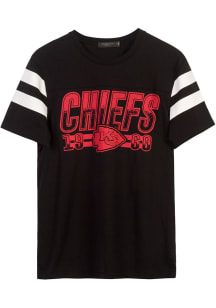 Junk Food Clothing Kansas City Chiefs Black GRIDIRON Short Sleeve Fashion T Shirt