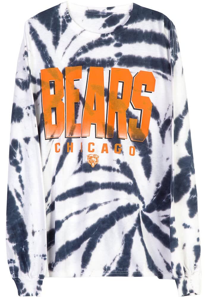 Junk Food Mens NFL Chicago Bears Football Long Sleeve Tie Dye Shirt New M,  L, XL